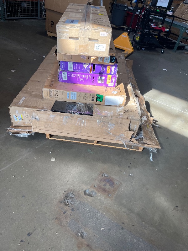 Photo 1 of *FINAL SALE/ NO RETURNSI
PALLET OF NON-FUNCTIONING TVS
QTY6*

** MUST BRING TRUCK TO PICK UP**