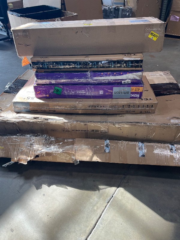 Photo 1 of *FINAL SALE/ NO RETURNSI
PALLET OF NON-FUNCTIONING TVS
QTY6*

** MUST BRING TRUCK TO PICK UP**