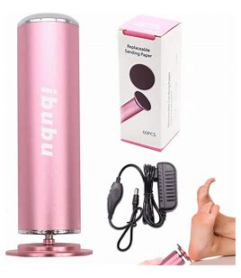 Photo 1 of **PHOTO FOR REFERENCE** Electric Foot Callus Remover Pink Professional Powerful Foot File Pedicure Grinder Sanders with 80PCS Replacement Sandpaper Discs Heel Scraper for Dead Dry Crack Skin Calluses Speed Adjustable