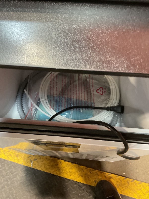 Photo 1 of ***FOR PARTS ONLY NON-FUNCTIONAL HEAVILY DAMAGED*** EUHOMY Commercial Ice Maker Machine - 95lbs Daily Production, 33lbs Ice Storage, Stainless Steel Freestanding & Under Counter Ice Maker, Ideal Ice Maker for Home/Bar/Restaurant/Outdoor Activities