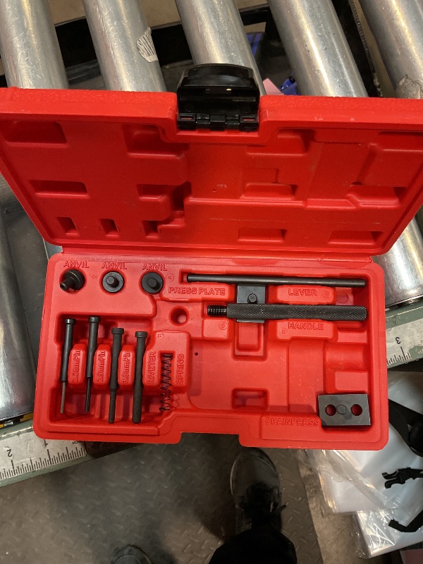 Photo 1 of **MISSING PIECES** weyleity Motorcycle Chain Breaker Kit | 13PCS Chain Breaker Rivet Cutter Chain Link Cutter Removal Tool Chain Cutter and Riveter Kit for Motorcycle, Bike, ATV