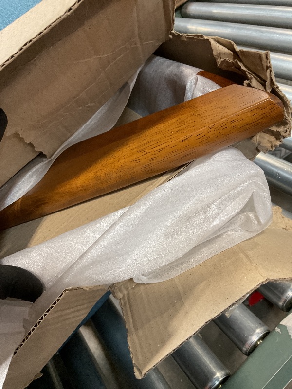 Photo 1 of **MISSING HARDWARE. SCRAPES**Lexicon Mid Century Modern Accent Chair with Solid Wood Frame in Walnut Finish, Upholstered Living Room Lounge Arm Chair, Thick and Comfy Innerspring Seat Cushion, Linen-Look Fabric, Blue