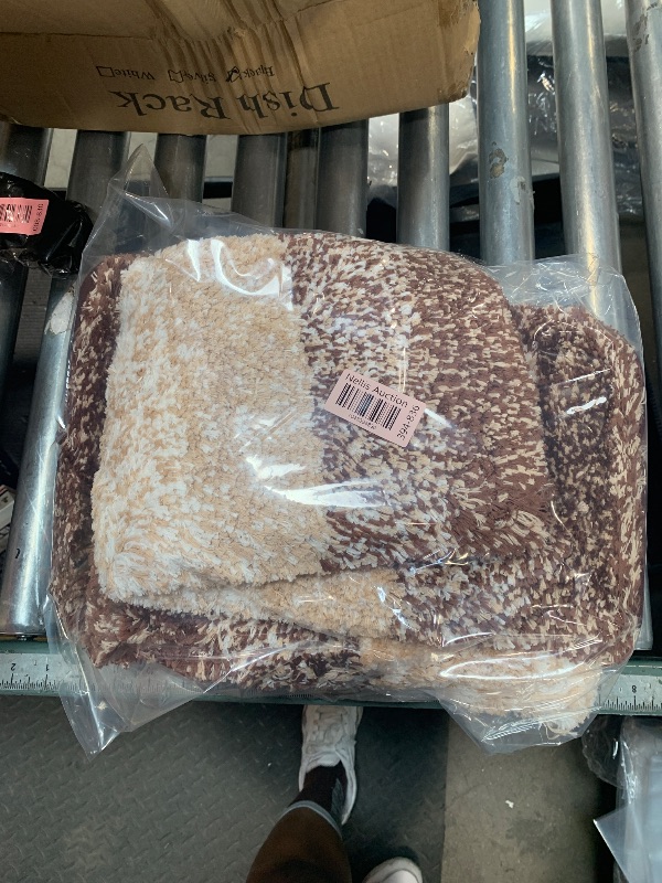 Photo 1 of ***Smaller in Person*** OLANLY Bathroom Rug Set 2 Piece, Soft Absorbent Microfiber Bath Rug Set, Non-Slip, Machine Wash Dry, Plush Shaggy Bath Mats for Bathroom (30"x20"+24"x16", Brown)
