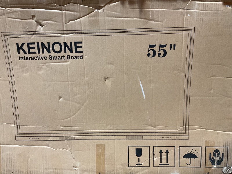 Photo 1 of ****BROKEN DAMGED SCREEN PARTS ONLY**** KEINONE Interactive Smart Board for Classroom, 55” 8+128 GB Electronic Digital Whiteboard Built-in Android OS & Open App Ecosystem - 4K Touchscreen Smartboard for Home Office School Studio Display