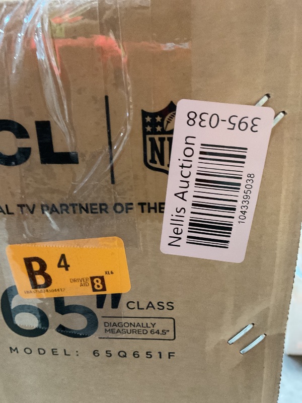 Photo 1 of ****BROKEN DAMGED SCREEN PARTS ONLY**** TCL 65-Inch Class Q65 QLED 4K Smart TV with Fire TV (65Q651F, 2024 Model), Dolby Vision, HDR PRO+, Dolby Atmos, Alexa Built-in with Voice Remote, Apple AirPlay 2 Compatibility, Streaming Television