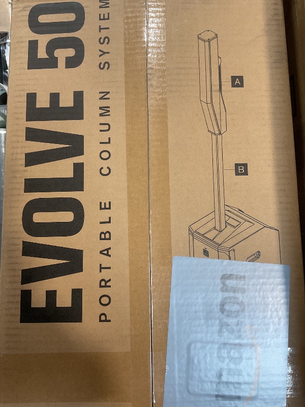 Photo 1 of **PARTIAL SET BOX 1 OF 2** Electro-Voice Evolve 50 1000W Powered Column Speaker Array System (Black) (2 Items)