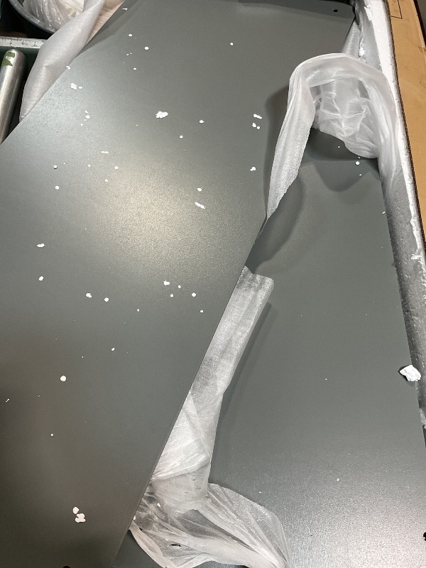 Photo 1 of ****INCOMPLETE SET BOX IS MARKED AS 3 of 3****Ball & Cast Queen Size Murphy Bed with Desk and Drawers,Wood Hidden Wall Bed with Side Wardrobe,Top Cabinet & Storage Shelves,Foldable Cabinet Bed Frame for Bedroom,Home Office,Guest Room,Gray