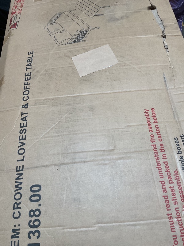 Photo 1 of ***PARTS ONLY*** Merax 4-Piece Outdoor Acacia Wood Wicker Conversation Set with Loveseat,Club Chairs and Coffetable for Backyard Garden