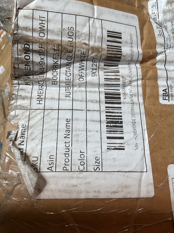 Photo 1 of 100% Jute Area Rug 9x12 Feet Approx- Braided Design Hand Woven Dyed Off-White