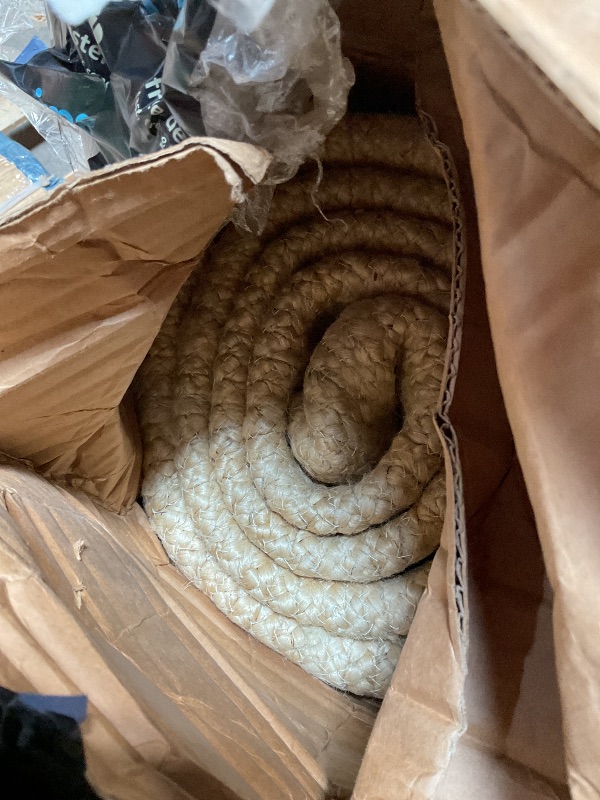 Photo 1 of 100% Jute Area Rug 9x12 Feet Approx- Braided Design Hand Woven Dyed Off-White