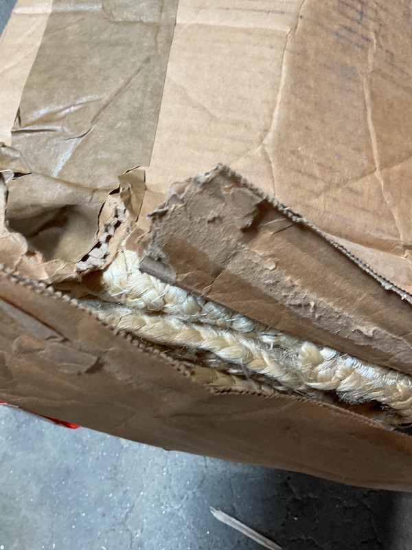 Photo 1 of 100% Jute Area Rug 9x12 Feet Approx- Braided Design Hand Woven Dyed Off-White