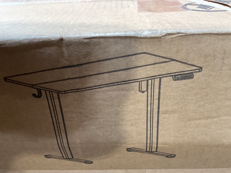 Photo 1 of **FOR PARTS ONLY/NON-FUNCTIONAL** Claiks Electric Standing Desk, Adjustable Height Stand up Desk, 55x24 Inches Sit Stand Home Office Desk with Splice Board, Black Frame/Black Top