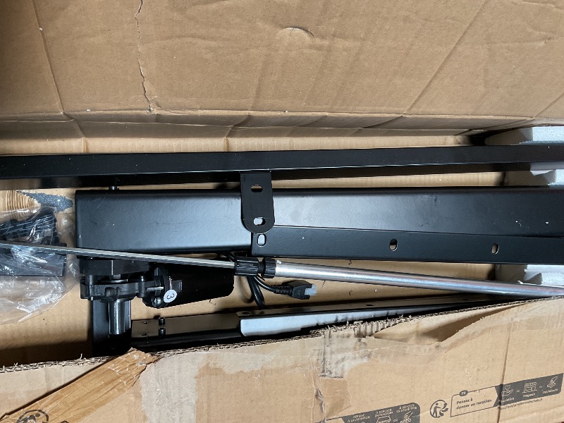 Photo 1 of **FOR PARTS ONLY/NON-FUNCTIONAL** Claiks Electric Standing Desk, Adjustable Height Stand up Desk, 55x24 Inches Sit Stand Home Office Desk with Splice Board, Black Frame/Black Top