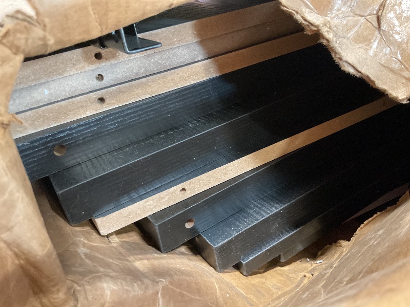 Photo 1 of **SELLING FOR PARTS** LOOKS LIKE A BOX OF WOOD SHELVING  OR DRAWER PARTS