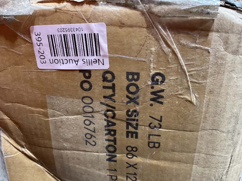 Photo 1 of **MISSIING BED SUPPORTS FROM BED TO FLOOR** Modway Runa Wood King Platform Bed in French Oak - Minimalist King Size Bed Frame with Wood Slat Support - No Box Spring Needed