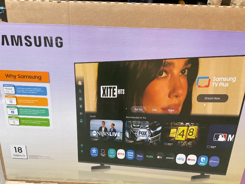 Photo 1 of ****BROKEN DAMGED SCREEN MISSING PARTS**** Samsung 58-Inch Class Crystal UHD U8000F 4K Smart TV (2025 Model) Endless Free Content, Crystal Processor 4K, MetalStream Design, Knox Security, Alexa Built-in