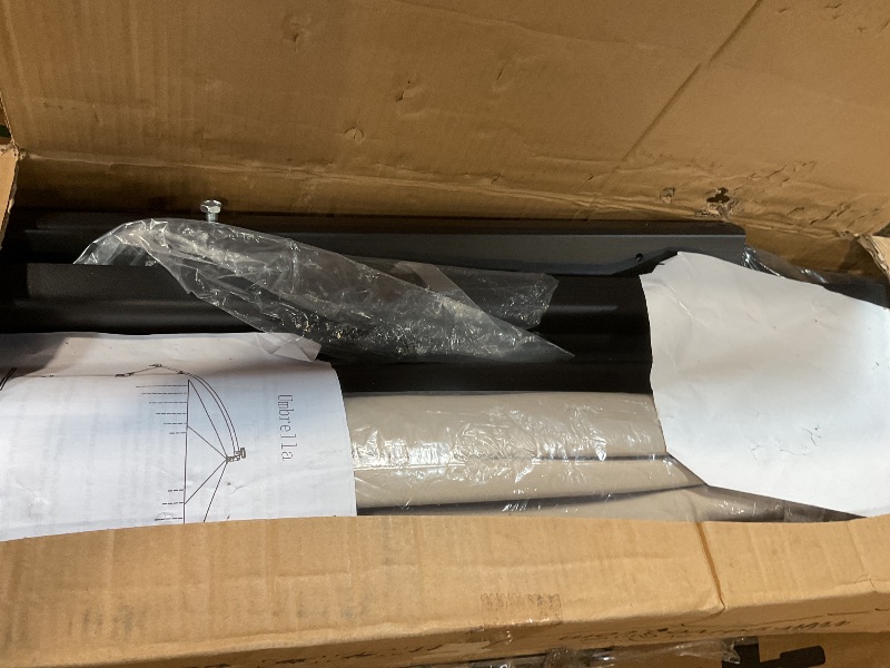 Photo 1 of 10FT Cantilever Umbrella with Solar Lights for 2-6 People, Outdoor Offset Design with Infinite Tilt and Crank Lift, Fade Resistant Canopy Large Patio Umbrella for Deck Pool Garden Backyard,Tan