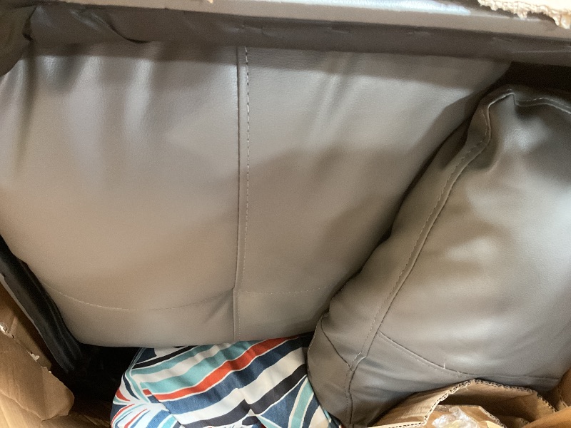 Photo 1 of ****PARTIAL SET ITEM IS MARKED AS LEFT ARM CHAISE***** Trygoal L Shaped Couches for Living Room, Leather Sectional Couch Living Room Furniture with Storage Ottoman, Modular Sectional Sofa with Movable Chaise for Apartment Office, Gray