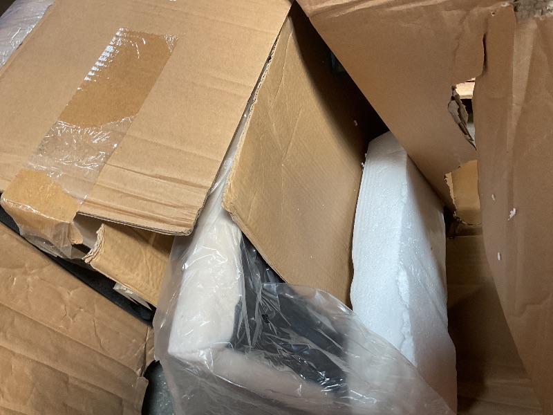 Photo 1 of **MISSING HARDWARE** Jocoevol Queen Size Floating Bed Frame with Ergonomic Hidden Storage Headboard and LED Lights, Visual Floating LED Bed Frame with Charing Station, Velvet Upholstered Platform Bed, Heavy Duty, White