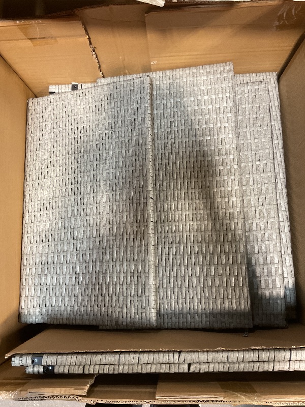 Photo 1 of ****PARTIAL SET PART LISTING****Pamapic 7-Piece Outdoor Sectional Furniture Set, All-Weather Wicker Patio Sofa with Washable Cushions, Gray Waterproof Rattan Conversation Set for Backyard, Poolside, Garden (Gray Cushions)