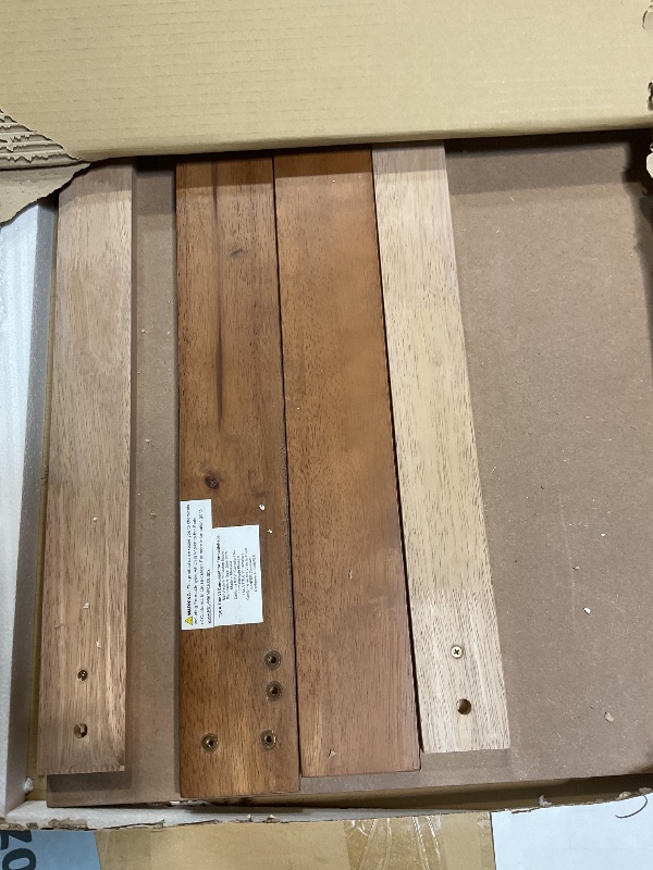 Photo 1 of ****PARTIAL SET BOX MARKED AS 1 of 2**** Baxton Studio Haines Modern and Contemporary Walnut Brown Finished Wood Queen Size Platform Bed
