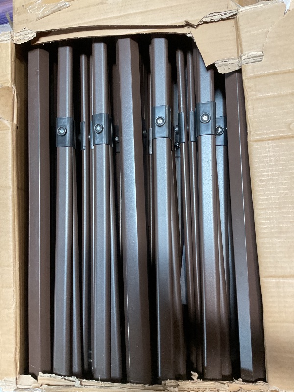 Photo 1 of ****MAJOR DAMAGE/PARTS ONLY**** COBIZI Heavy Duty 10x20 Pop up Canopy Tent with 6 Sidewalls, Commercial Instant Canopies Tents for Parties Gazebos with Roller Bag, All Season Wind & Waterproof UPF55+,Thickened Frame, Gray