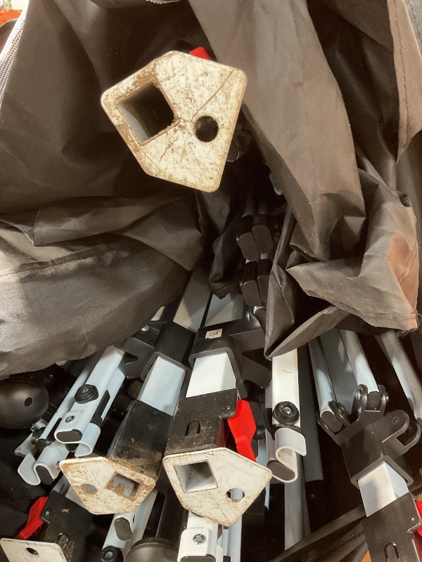 Photo 1 of 10x30 Pop Up Canopy with 8 Sidewalls - Heavy Duty Outdoor Canopy Tent with Portable Roller Bag - 3 Adjustable Height, 8 Weight Bags, 8 Stakes & 6 Guy Ropes Included, Black