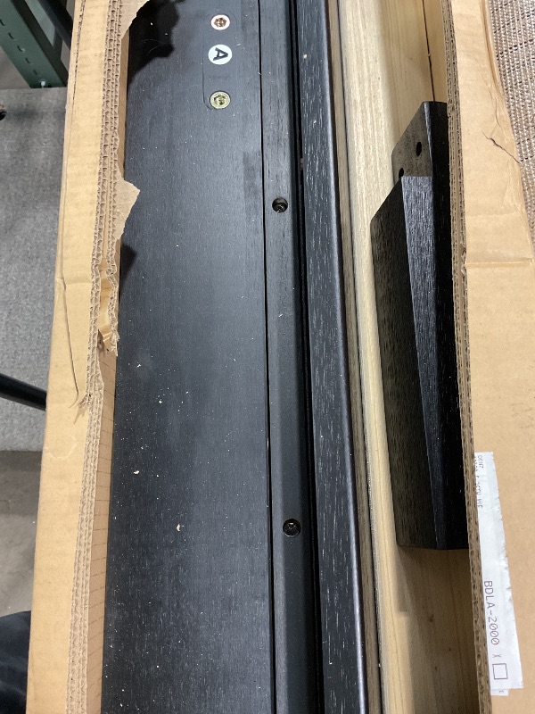 Photo 1 of **HAS DAMAGES FROM PREVIOUS USE**  Mellow Naturalista Classic 12 Inch Solid Wood Platform Bed with Wooden Slats, Cal King, Black