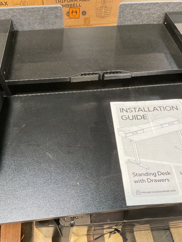 Photo 1 of *untested/missing hardware*Ergonomic Electric Standing Desk With Drawers: Adjustable Height For Living Room/Bedroom/Office/Study Room