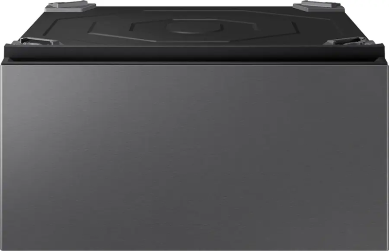 Photo 1 of *damaged/missing*Samsung - Bespoke AI All-in-One Washer/Dryer Laundry Pedestal with Storage Drawer - Dark Steel
