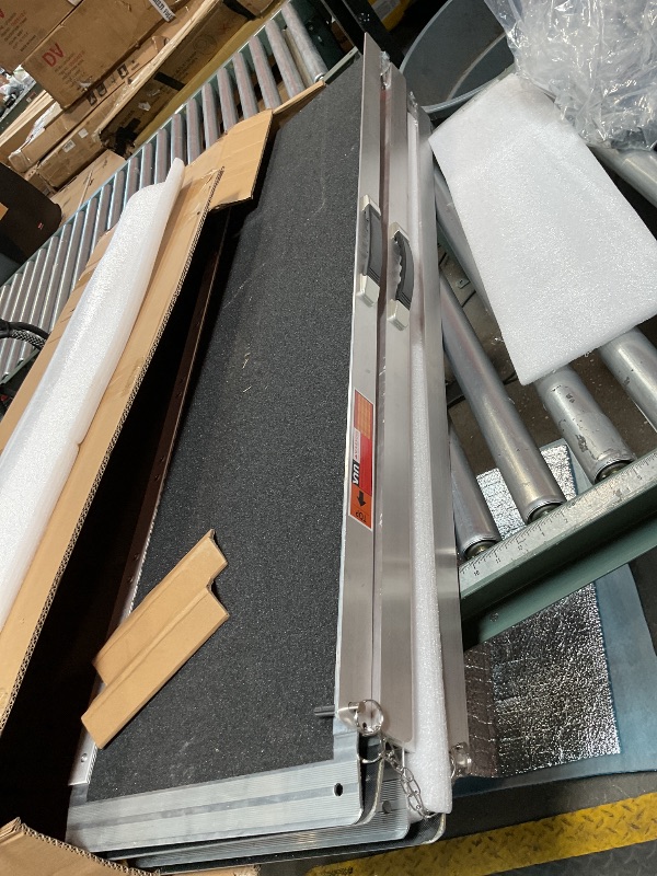 Photo 1 of *used*VNN Portable Wheelchair Ramp 8FT, Seamless Non-Slip Aluminum Folding Handicap Ramp, Door Threshold Wheelchair Ramps for Home, Threshold Ramp for Home Steps