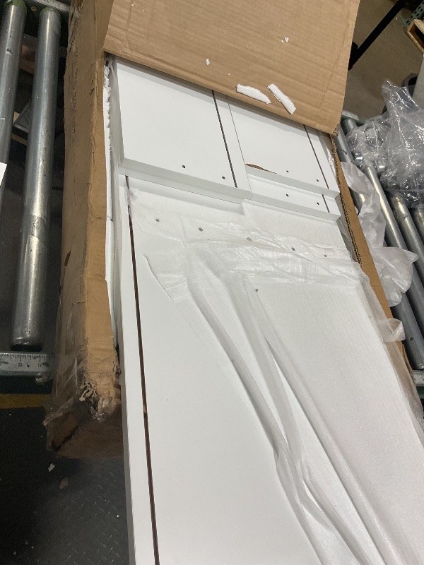 Photo 1 of *missing hardware*GAOMON White Dresser for Bedroom,Modern 6 Drawer Double Dresser with Gold Handles,Long Storage Organizer for TV Stand & Closet,Large Chest of Drawers for Living Room,Hallway,Entryway