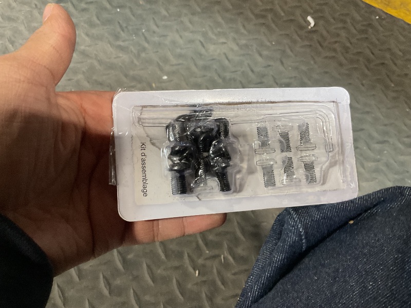 Photo 1 of *missing hardware*Amazon Basics Adjustable Rectangular Classroom Activity Table, Writing Desk, Adjustable Height 19-30 Inch, Grey Top/Black Edge, 47" W x 29" L x 30" H