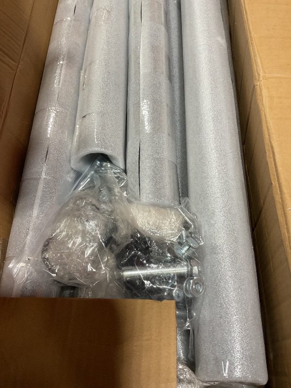 Photo 1 of 2 Pack 10Ft Shade Sail Poles, Heavy Duty Sun Shade Poles with D-Ring Clamps, Metal Post Pole Kit for Sun Shade Sail String Light Garden Yard Backyard Ground Grassland