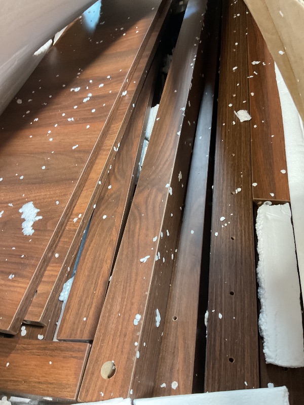 Photo 1 of **FOR PARTS ONLY SEVERLY DAMAGED PIECES** Tribesigns 63-Inch Large Home Bar Unit, 2-Tier Kitchen Island Mini Bar Height Pub Table with Footrest, Modern Coffee Bar Cabinet for Dining Room, Bistro, Living Room