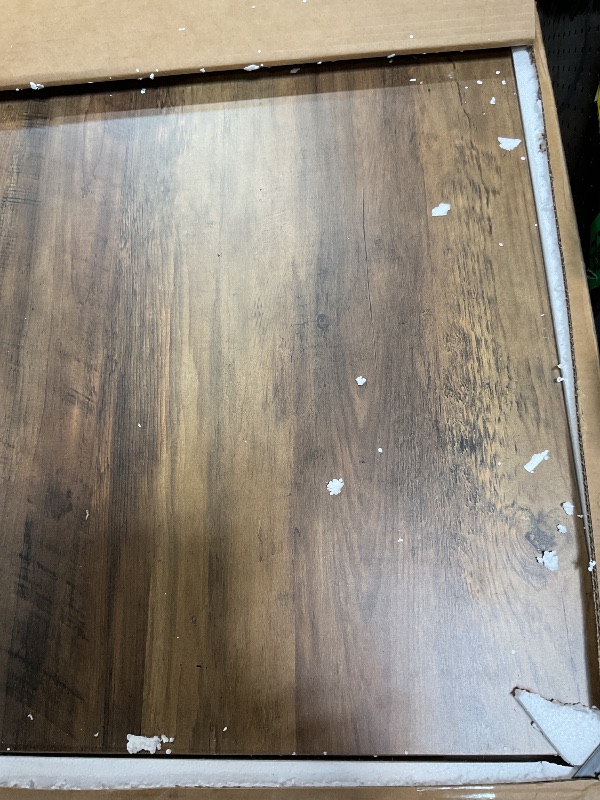 Photo 1 of **HAS DAMAGES/UNKNOWN MISSING PARTS** 47-Inch Large Coffee Table with Pedestal, Living Room Center Table Rectangle Thickened Tabletop, Farmhouse Low Cocktail Tea Furniture for Living Room, Apartments, Rustic Brown