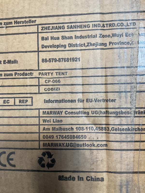 Photo 1 of **POLES ONLY**
COBIZI 20x20ft Party Tent poles Heavy Duty for Parties Waterproof, Wedding and Event Canopy, Carpas para Fiestas with Removable Sidewalls & Built-in Sandbag, UV50+, White