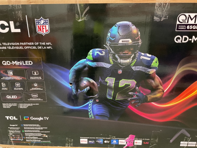 Photo 1 of ****BROKEN DAMAGED TELEVISION PARTS ONLY**** TCL 65-Inch Class QM6K Series QD-Mini LED 4K UHD Google Smart TV Best Value Mini-LED TV - QLED, 144hz, 288hz Gaming Rate, High Contrast Screen, Onkyo Audio, Dolby Atmos (65QM6K, 2025 Model)