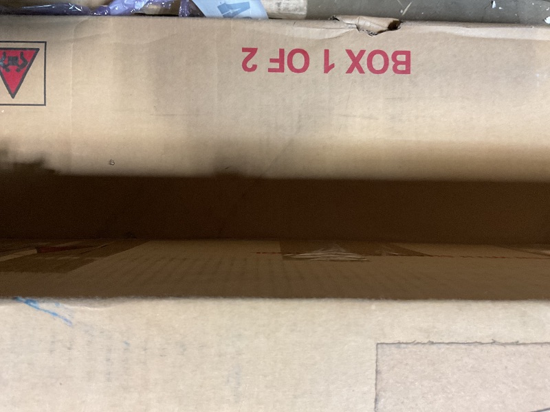 Photo 1 of ******PARTIAL SET/ BOX 1 OF 2***** Ball & Cast King Upholstered Bed Frame with Premium Boucle Fabric & Thick Headboard,Steel Reinforced Support,Platform Bed with Wood Slats Support,No Box Spring Needed, White