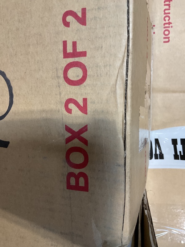 Photo 1 of ******PARTIAL SET/ BOX 1 OF 2***** Ball & Cast King Upholstered Bed Frame with Premium Boucle Fabric & Thick Headboard,Steel Reinforced Support,Platform Bed with Wood Slats Support,No Box Spring Needed, White