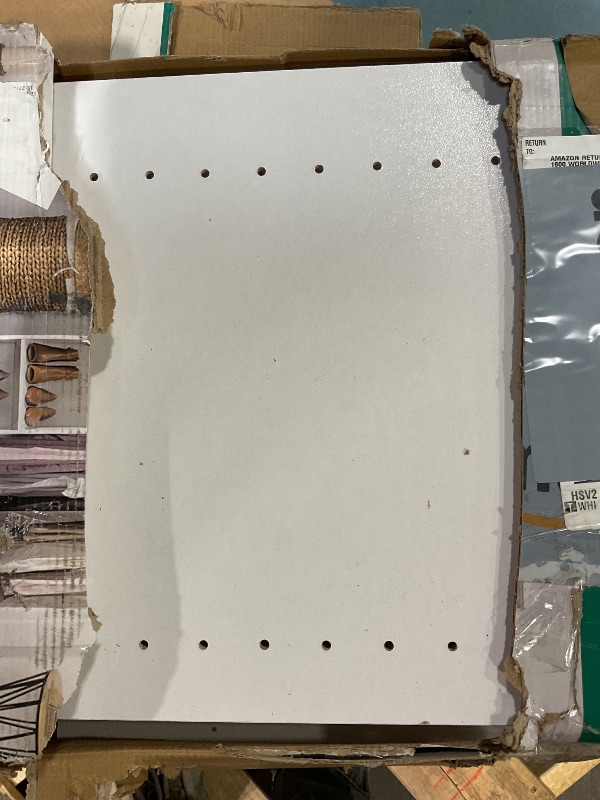 Photo 1 of ****DAMAGED SEE PHOTOS*****ClosetMaid SuiteSymphony Wood Closet Organizer Starter Kit with Tower and 3 Hang Rods, Shelves, Adjustable, Fits Spaces 4 – 9 ft. Wide, Engineered Wood, Pure White, 16"