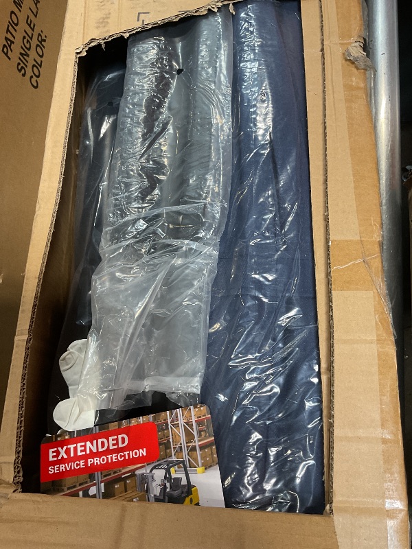 Photo 1 of 10 FT Patio Cantilever Umbrella, Outdoor Offset Umbrella with Easy Tilt Adjustment, 8 Ribs, UV Protection for Backyard, Lawn, Garden and Poolside, Navy Blue