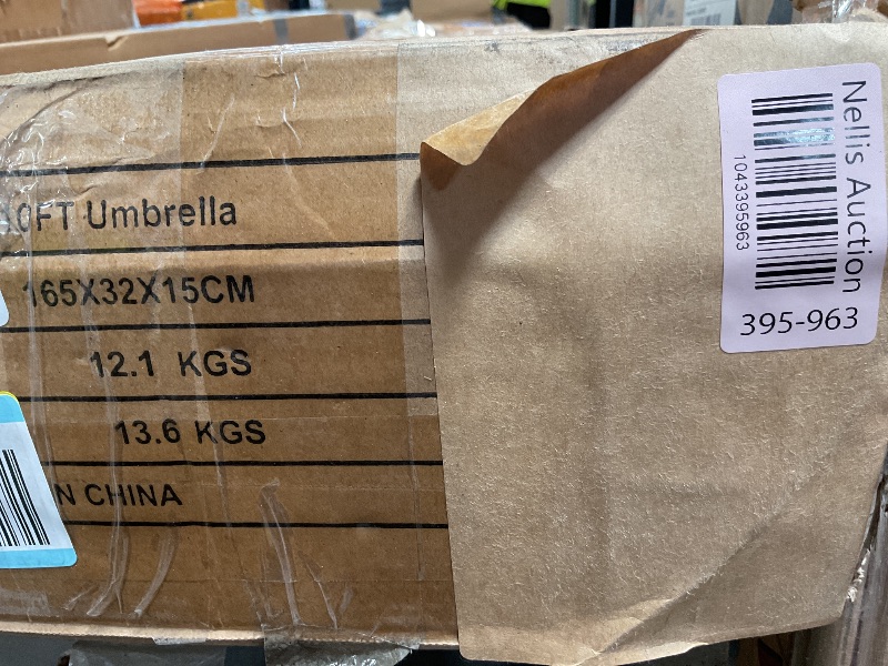 Photo 1 of 10 FT Patio Cantilever Umbrella, Outdoor Offset Umbrella with Easy Tilt Adjustment, 8 Ribs, UV Protection for Backyard, Lawn, Garden and Poolside, Navy Blue