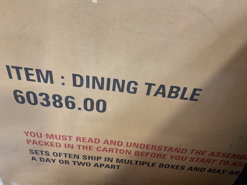 Photo 1 of ****PARTIAL SET NO CHAIRS TABLE ONLY**** Christopher Knight Home Rachel Mid-Century Modern 7 Piece Dining Set with A-Frame Table, Light Beige + Walnut