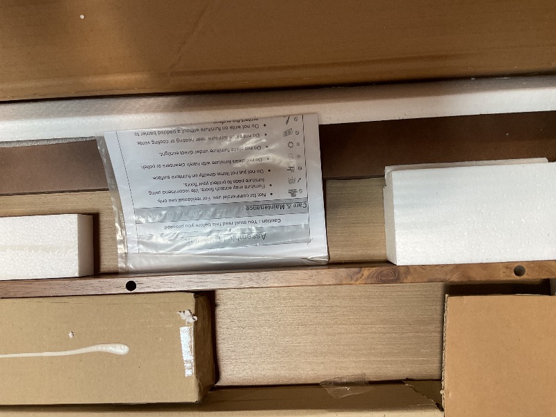 Photo 1 of ****PARTIAL SET NO CHAIRS TABLE ONLY**** Christopher Knight Home Rachel Mid-Century Modern 7 Piece Dining Set with A-Frame Table, Light Beige + Walnut