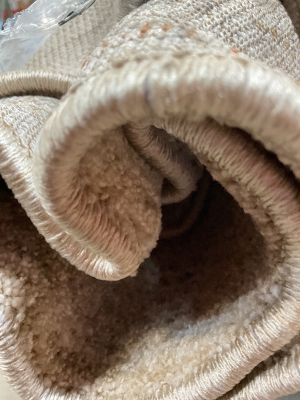 Photo 1 of **ROUND ** Loloi Chris Loves Julia Louisa Collection LOI-01 Oatmeal/Stone 9'-6" x 9'-6", .38" Pile Height, Round Area Rug