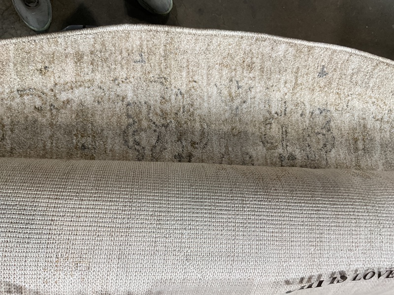 Photo 1 of **ROUND ** Loloi Chris Loves Julia Louisa Collection LOI-01 Oatmeal/Stone 9'-6" x 9'-6", .38" Pile Height, Round Area Rug