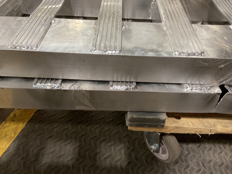 Photo 1 of **FOR RECYCLED PARTS ONLY/ COMPLETELY DAMAGED AND SPLIT DOWN THE SIDES** Labwork Aluminum 84 x 15 Inch Ramps, 6000LBS, 2 Ramps, Hook Ramp Attachment End
