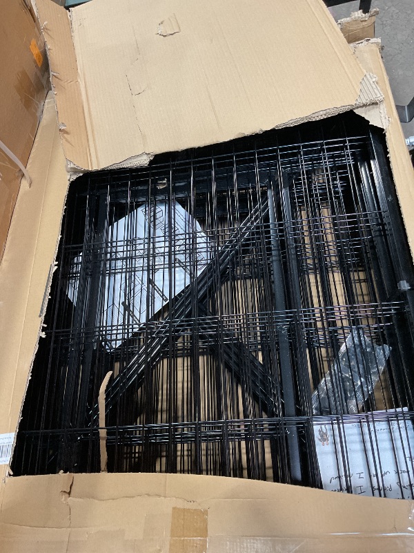 Photo 1 of ****DAMAGED***Dog Playpen 32 Inch 16 Panels, Ideal Dog Fence for Small/Medium Dogs Indoor & Outdoor Bliss, Perfect Dog Pen for Camping, Yard, RV, Garden Fence, Black