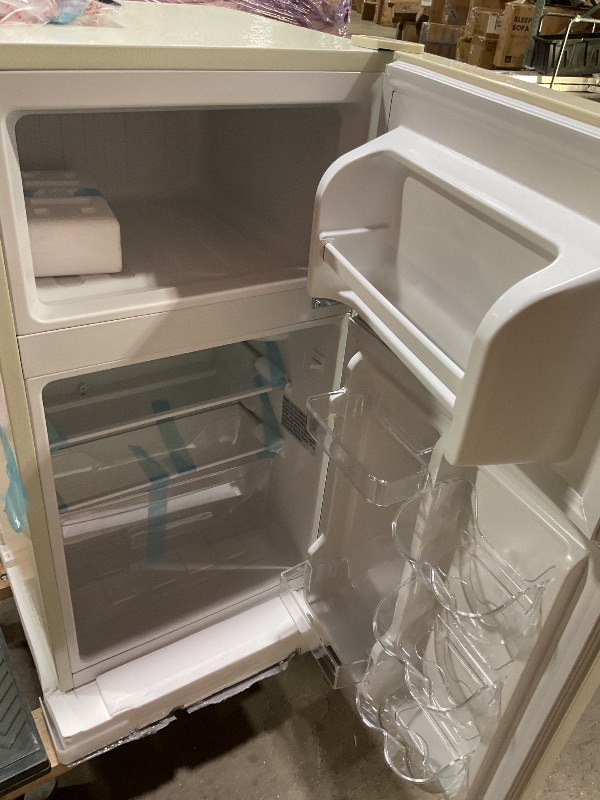 Photo 1 of *missing handle*Frigidaire EFR840-Cream EFR840 Retro Mini Fridge with Freezer & Side Bottle Opener-Small 2 Door Refrigerator for Office Bar or College Dorm Room-3.1 Cu Ft (Cream)